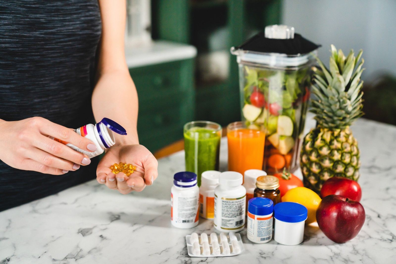 Resize woman taking food supplements instead of fresh fru 2023 11 27 05 03 22 utc