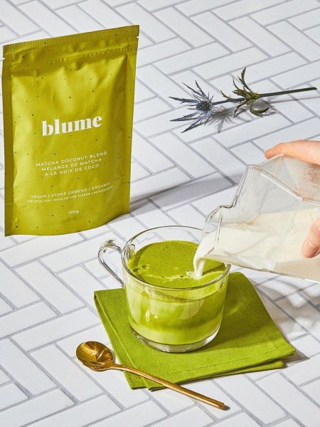 Wake up and blast off with Blume matcha coconut blend