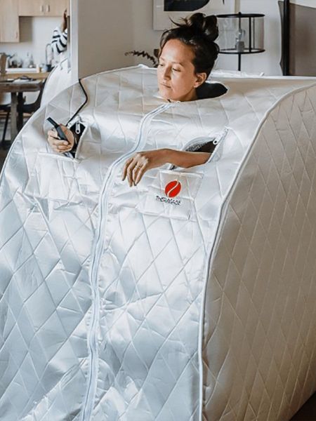 Pop up this unit in five minutes to sauna bathe anywhere!